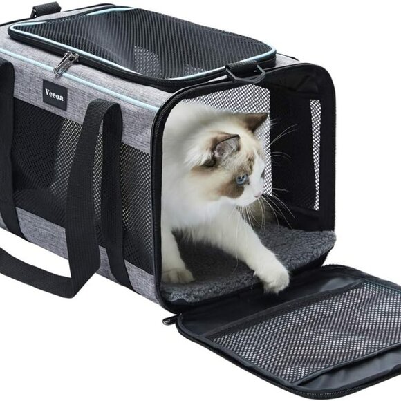 17.5x11x11 Inches Cat, Dog Carrier for Pets Up to 16 Lbs, Soft-Sided Cat Bag Ani - Picture 1 of 8